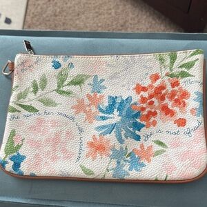 Floral Canvas Cosmetic Bag